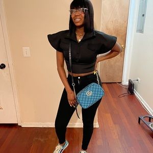 Black Crop top